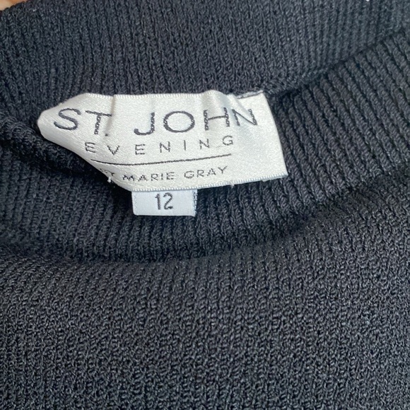 St. John Evening Crystal Embellishments Skirt Suit Set 2 Piece Two Piece - Picture 7 of 7